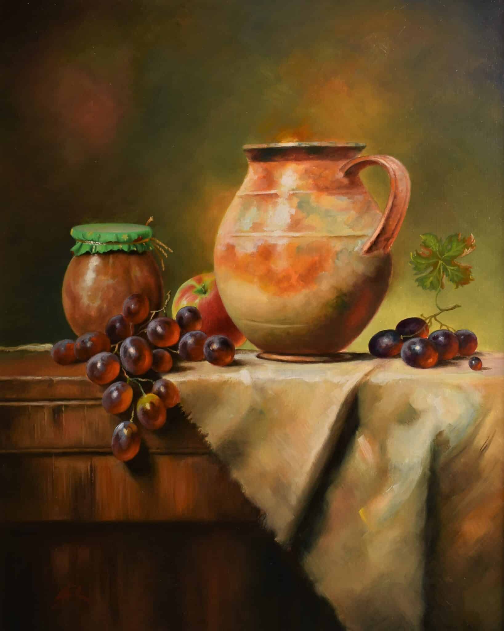 Vándorfény Kortárs Galéria Szepesi Andor - Almalekvár szőlővel