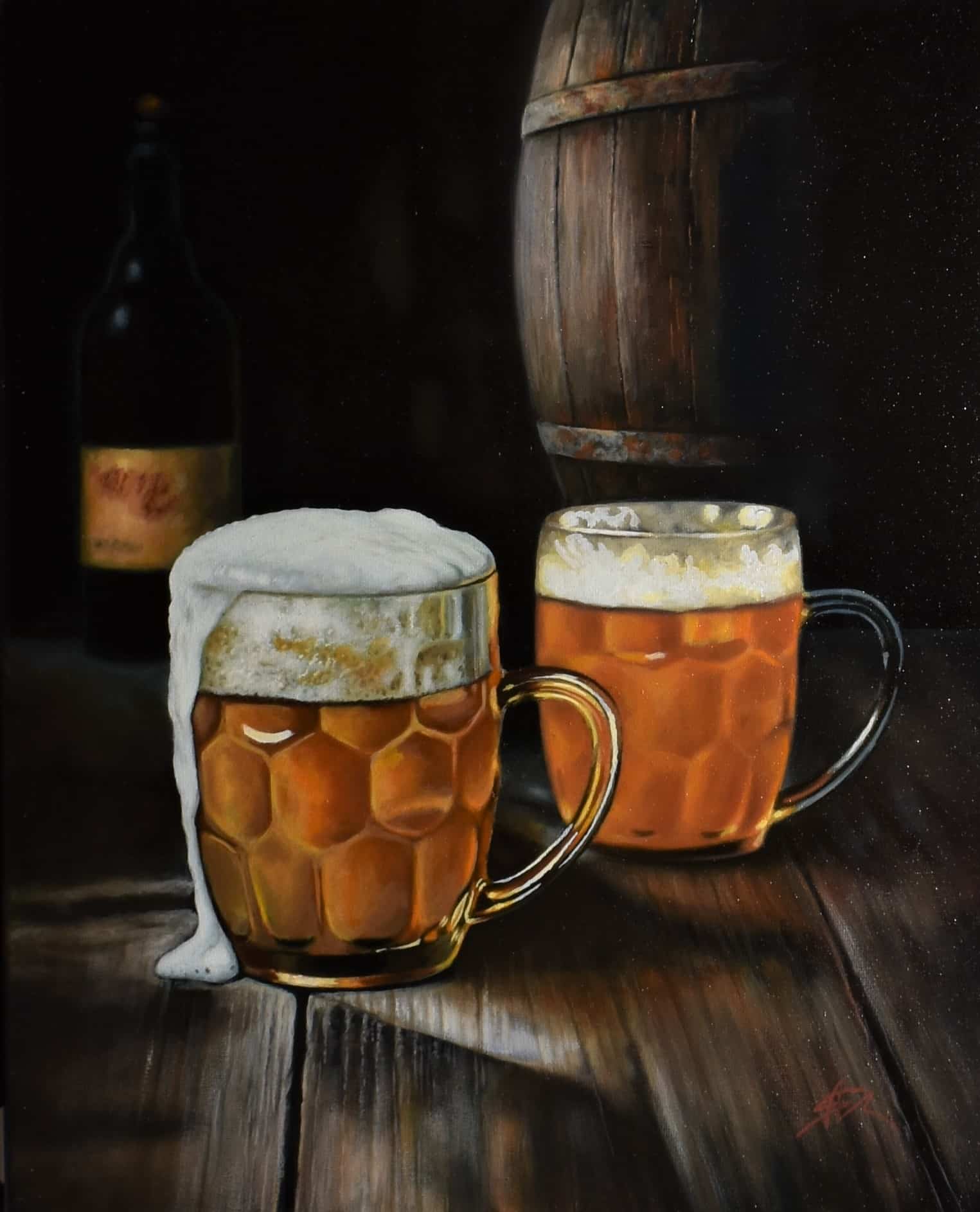 Vándorfény Kortárs Galéria Szepesi Andor - Két korsó sör