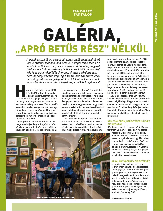 Gal&eacute;ria Budapest Forbes magazin