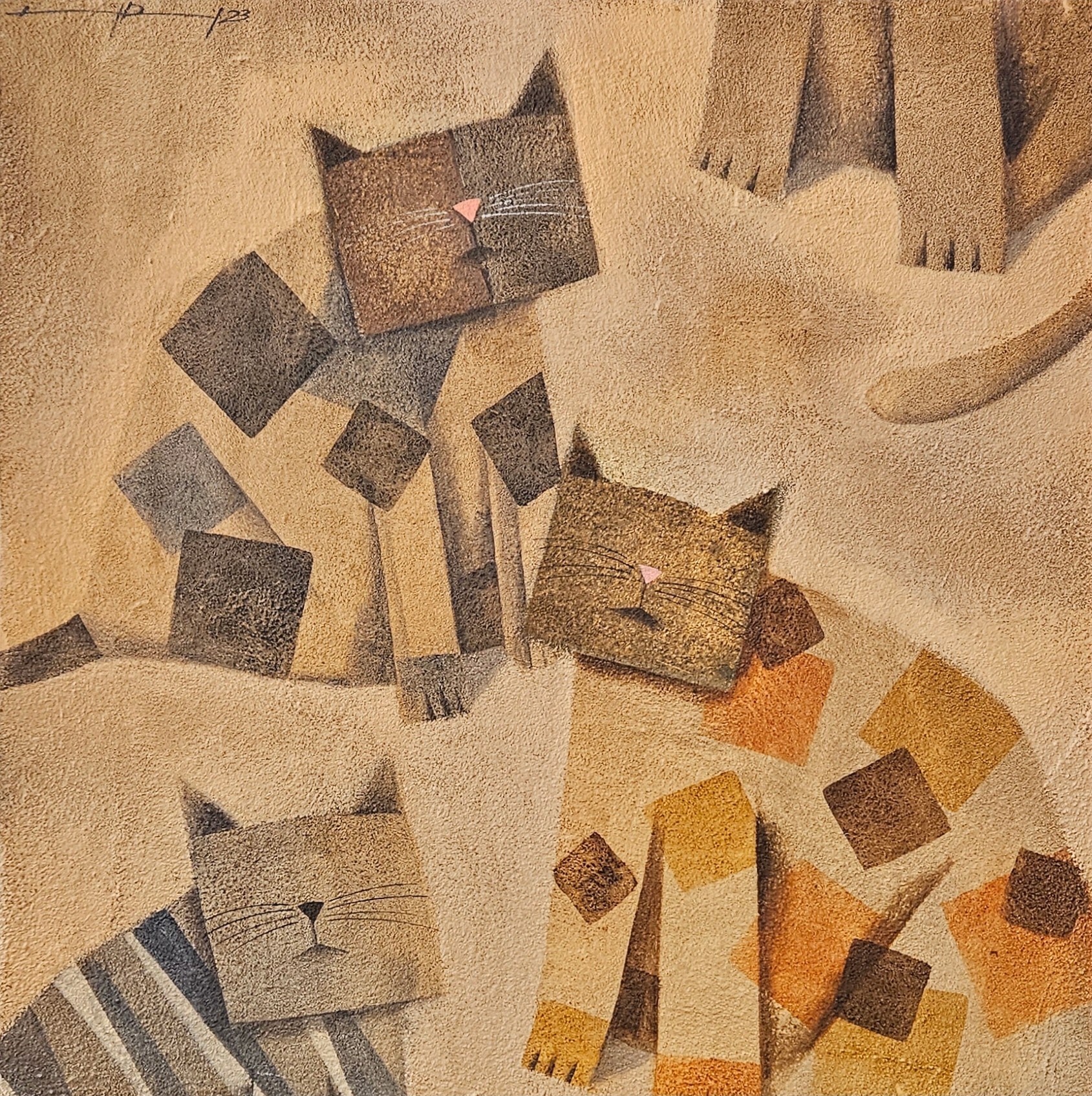 Vándorfény Kortárs Galéria Ludvig Dániel - Négy macska